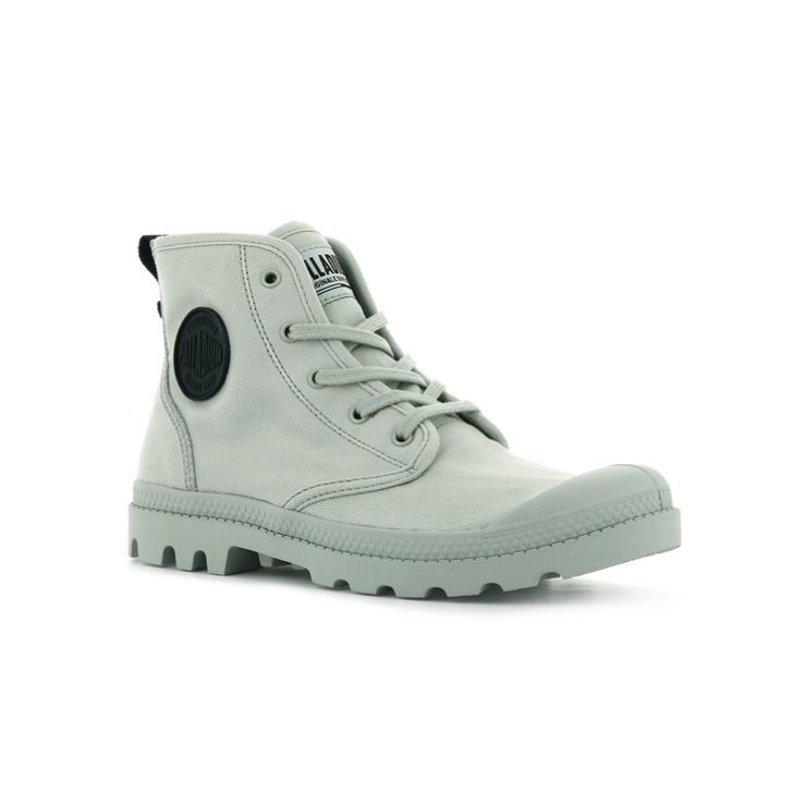 Palladium Pampa Hi Twill Women's Boots Mint | UK K754-LOX